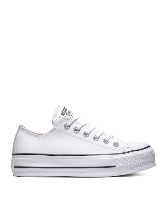 Converse Chuck Taylor All Star Lift Clean Low Top Γυναικεία Flatforms Sneakers White / Black