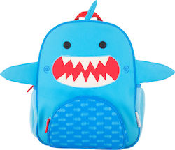 Zoocchini Sherman The Shark School Bag Backpack Kindergarten in Blue color