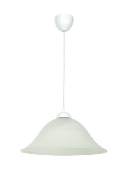 Home Lighting Lia Pendant Light Suspension Bell for Socket E27 White