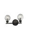 VK Lighting Modern Leuchte Wand mit Fassung G9 Schwarz 16.5x16.5x9cm