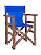 Director's Chair Wooden Νάξος Blue 1pcs 60x51x86cm.