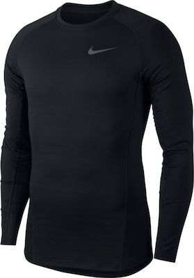 Nike Pro Warm Ανδρική Ισοθερμική Μακρυμάνικη Μπλούζα Μαύρη