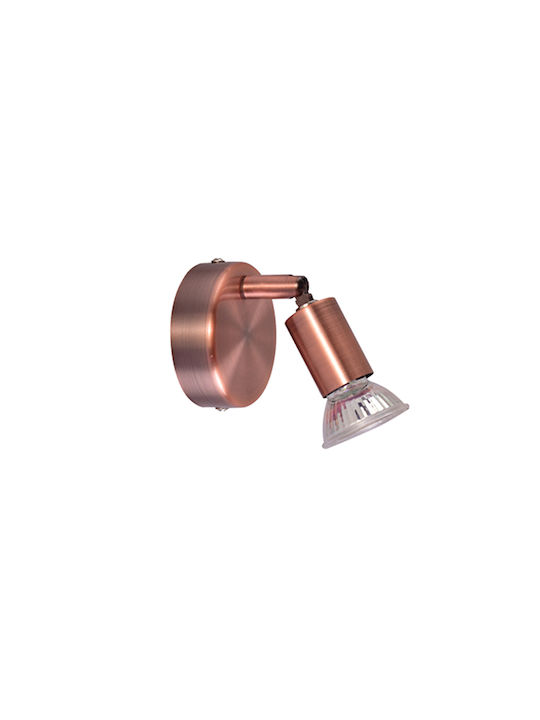 Home Lighting Single Spot with Socket GU10 in Copper Color