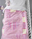 Palamaiki Κουβέρτα Κούνιας Bebe Velour BV714 Βελουτέ Ροζ 110x140εκ.