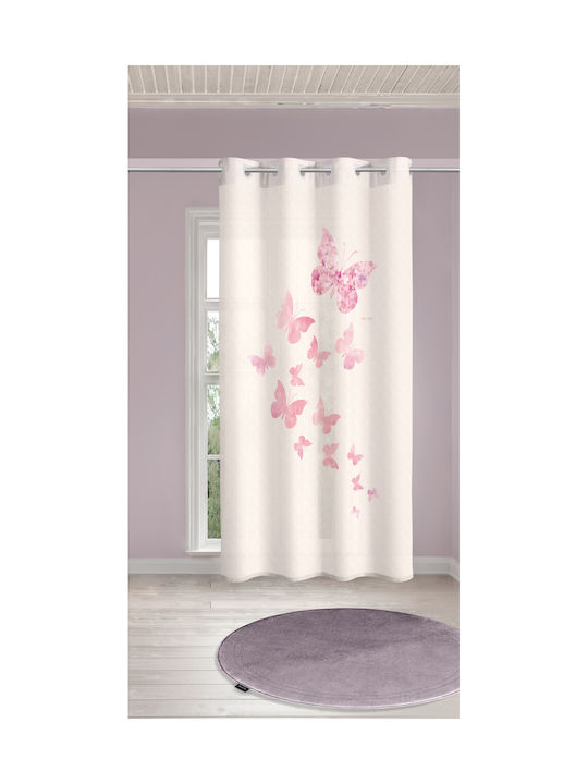 Saint Clair Perdea pentru Copii Contessa cu Capsatoare Roz 1752030118000 160x250buc