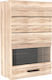 Solo Висулка Витрина за хол от MDF със Стъкло Сонома 65x35x109см