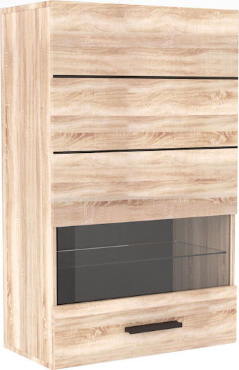 Solo Висулка Витрина от MDF със Стъкло Сонома 65x35x109см TO-SOLO21W