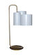Home Lighting Brody Metal Lampă de masă pentru Soclu E14 cu Abajur Alb și Bază Maro