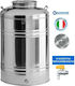 Sansone Stainless Steel Container Ανοξείδωτο Βαρέλι Με Βρύση with Screw Lid 75lt 125.105