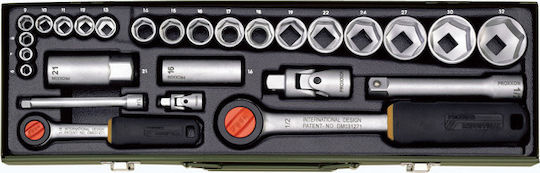 Proxxon Καστάνια με Καρυδάκια 1\2" & 1\4" 27τμχ