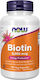 Now Foods Biotin 5000mcg Витамин за Косата & Кожата 120 вегетариански капсули