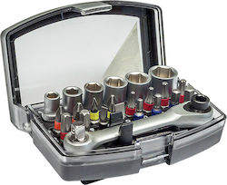 Benson 009275 Ratschen- und Steckschlüssel-Set 1/4" 24 Stück Benson 009275 Ratschen- und Steckschlüssel-Set 1/4" 24 Stück