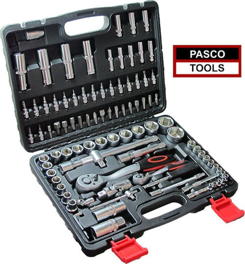 Pasco Set Ratchet 1\2" & 1\4" 94pcs