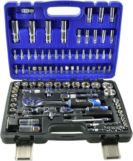 Geko Set Ratchet 1\2" & 1\4" 94pcs