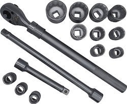 Kraft KT-16 Ratchet and Socket Set 3\4" 16 Pieces Kraft KT-16 Ratchet and Socket Set 3\4" 16 Pieces