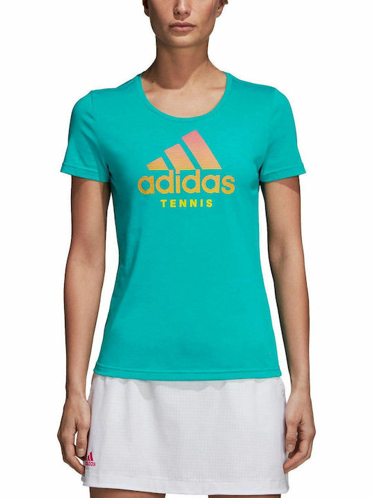 Adidas Category Tee Women's Athletic T-shirt Turquoise
