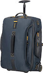 Samsonite Paradiver Light Upright Cabin Travel Suitcase Fabric Blue with 2 Wheels Height 55cm.