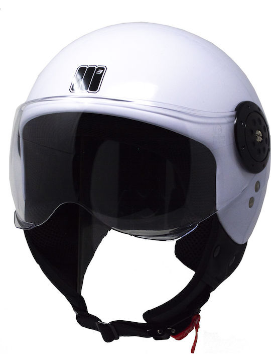 Motocubo Jeko Jet Helmet White M3H611W