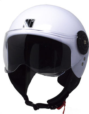 Motocubo Jeko Jet Helmet White M3H611W