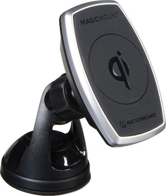 Scosche Mobile Phone Holder Car MagicMount Charge with Magnet and Wireless Charging Black