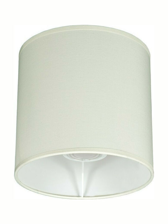VK Lighting Στρογγυλό Καπέλο Φωτιστικού Λευκό με Διάμετρο 18cm