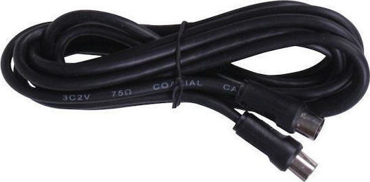 Eurolamp Antenna Cable Coax male - Coax female Black 3m (147-13127) 1pcs
