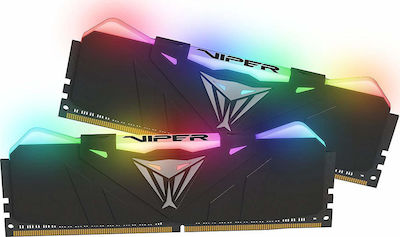 Patriot Viper RGB 16GB DDR4 RAM με 2 Modules (2x8GB) και Ταχύτητα 3200 για Desktop