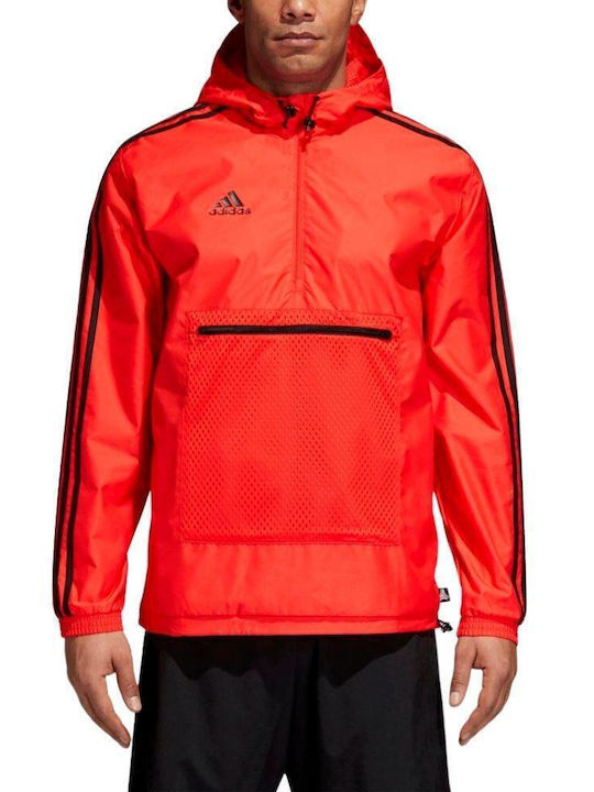 adidas Tango Windbreaker Athletic Jacket Red
