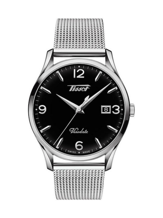 Tissot Heritage Visodate Ceas Baterie cu Argintiu Brățară metalică