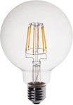 Eurolamp Γλόμπο G95 Filament LED Lampen für Fassung E27 und Form G95 Kühles Weiß 1055lm 1Stück