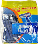 Gillette Blue ΙΙ Disposable Razors with 2 Blades 20pcs