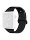 Λουράκι Σιλικόνης Bikson Μαύρο (Apple Watch 42mm)