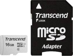 Transcend 300s microSDHC 16GB Clasa 10 U1 V30 A1 UHS-I cu adaptor