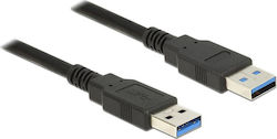 Powertech USB 3.0 Kabel USB-A-Stecker - USB-A-Stecker Schwarz 1.5m CAB-U106