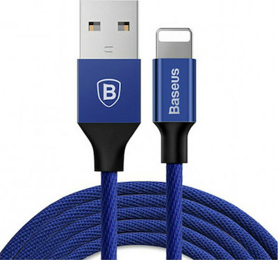 Baseus Yiven Împletit USB-A la Cablu Lightning Albastru 3m (CALYW-C13)