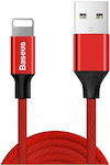 Baseus Yiven Geflochten USB-A zu Lightning Kabel Rot 3m (CALYW-C09)