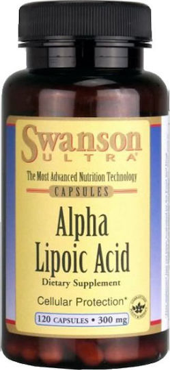 Swanson Aplha Lipoic Acid Alpha Lipoic Acid 300mg Ειδικό Συμπλήρωμα Διατροφής 120 κάψουλες