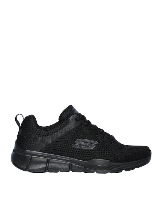 Skechers Relaxed Fit Equalizer 3.0 Ανδρικά Αθλητικά Παπούτσια Running Μαύρα