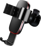 Baseus Mobile Phone Holder Car Metal Age Gravity with Adjustable Hooks Black
