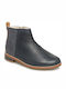 Kids Drew Fun K Leather Kids Boots with Zipper Blue