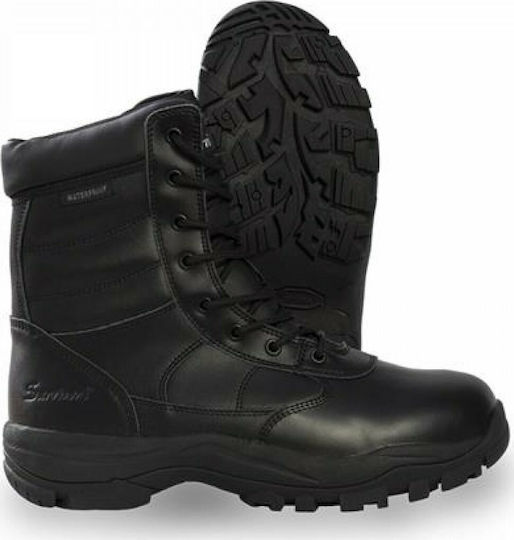 Survivors Στρατιωτικά Αρβύλα Trooper Leather WP Δερμάτινα Μαύρα 07727