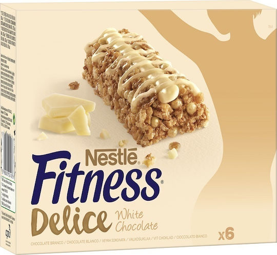 Nestle Fitness Delice Μπάρα Ενέργειας / Βρώμης / Ξηρών Καρπών με Λευκή Σοκολάτα (6x22.5gr)