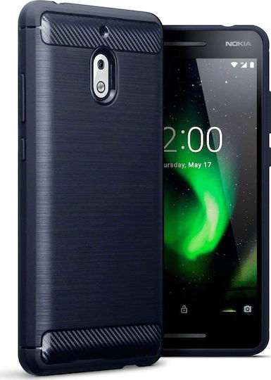 Terrapin Carbon Fibre Back Cover Silicone Blue (Nokia 2.1)