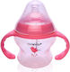 Cangaroo Tiki Girl Educational Sippy Cup Plastic with Handles Pink for 0m+m+ 150ml