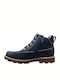 Comet Moon Y Leather Kids Boots with Zipper Navy Blue
