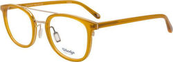 Woodys Barcelona Wolf Men's Prescription Eyeglass Frame Yellow