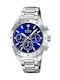 Festina Boyfriend Watch Chronograph with Silver Metal Bracelet