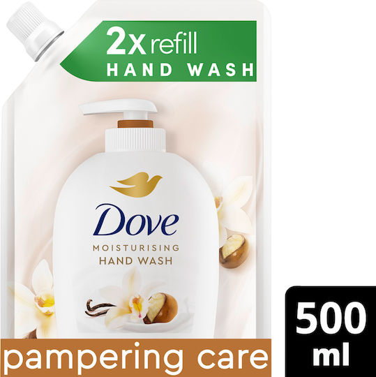 Dove Caring Hand Wash Shea Butter & Vanilla Refill Κρεμοσάπουνο με Shea Butter & Βανίλια 500ml