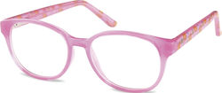 Sunoptic Kids Children's Plastic Eyeglass Frame Pink PK3C