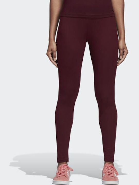 Adidas Trefoil Ausbildung Frauen Lang Leggings Hochgeschnitten Burgundisch